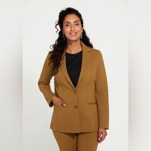 Betabrand Classic Suit Blazer Jacket - Nutmeg - XXL